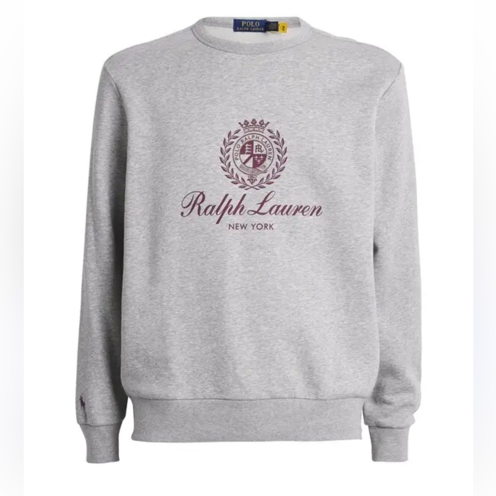 Ralph Lauren Gray Crewneck NEW YORK Logo Sweatshirt 2XLT Preppy College Academia
